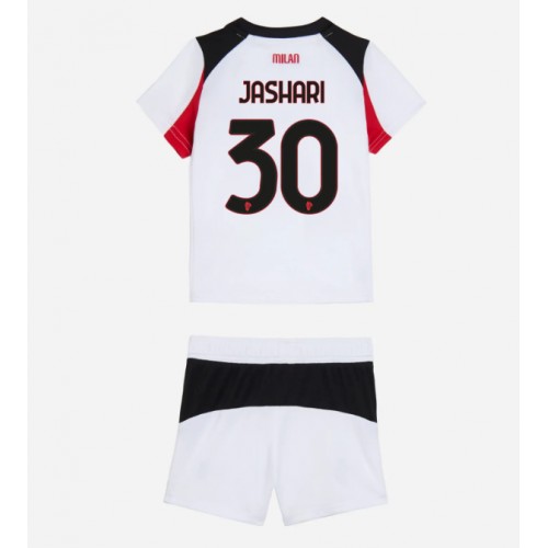 Stroje piłkarskie AC Milan Ardon Jashari #30 Koszulka Wyjazdowej dla dzieci 2025-26 Krótki Rękaw (+ szorty)